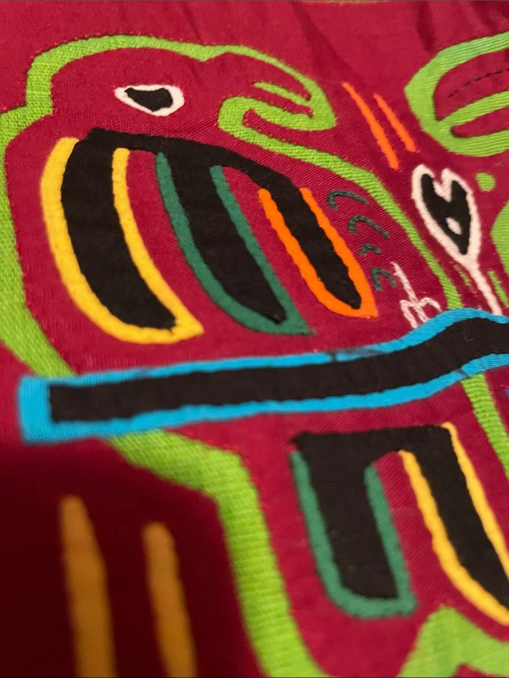 1970’s Panamanian MOLA Handcrafted Colorful Textile Wall Art
